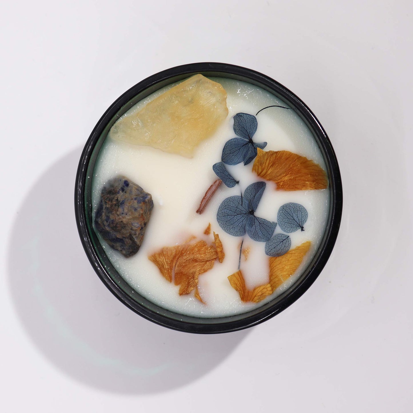 The Sun Hop Hare Crystal Floral Candle – 330g | Lemon Horizon Fragrance with Citrine & Sodalite