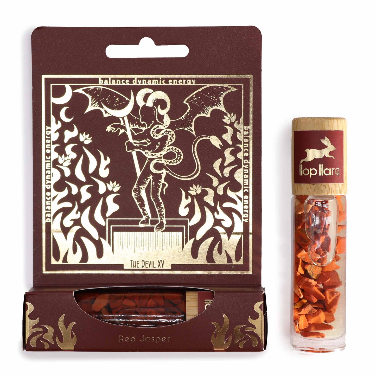 The Devil – Hope Hare Gemstone Essential Oil Roll On | Red Jasper with Orange, Patchouli, Cedarwood, Lavender, Bergamot & Ylang Ylang