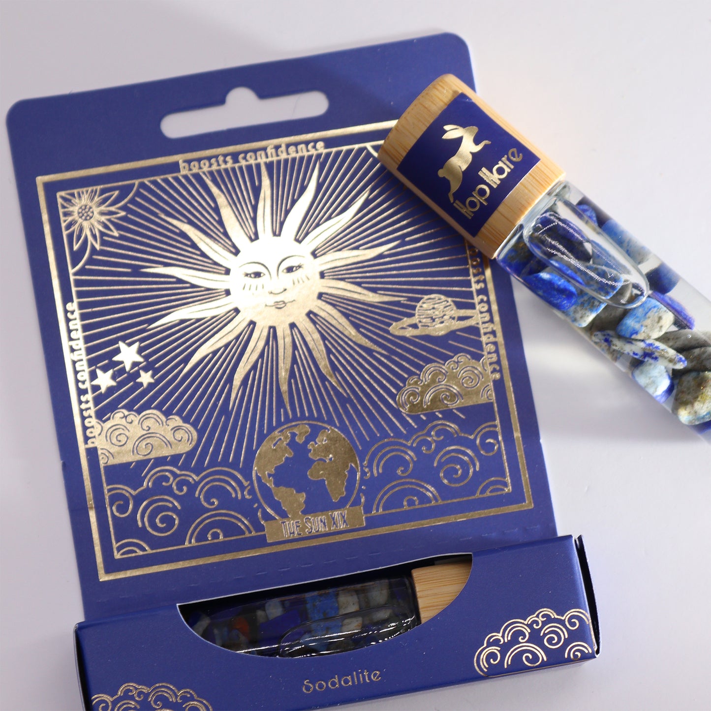 The Sun – Hope Hare Gemstone Essential Oil Roll On | Sodalite with Grapefruit, Bergamot & Lemongrass