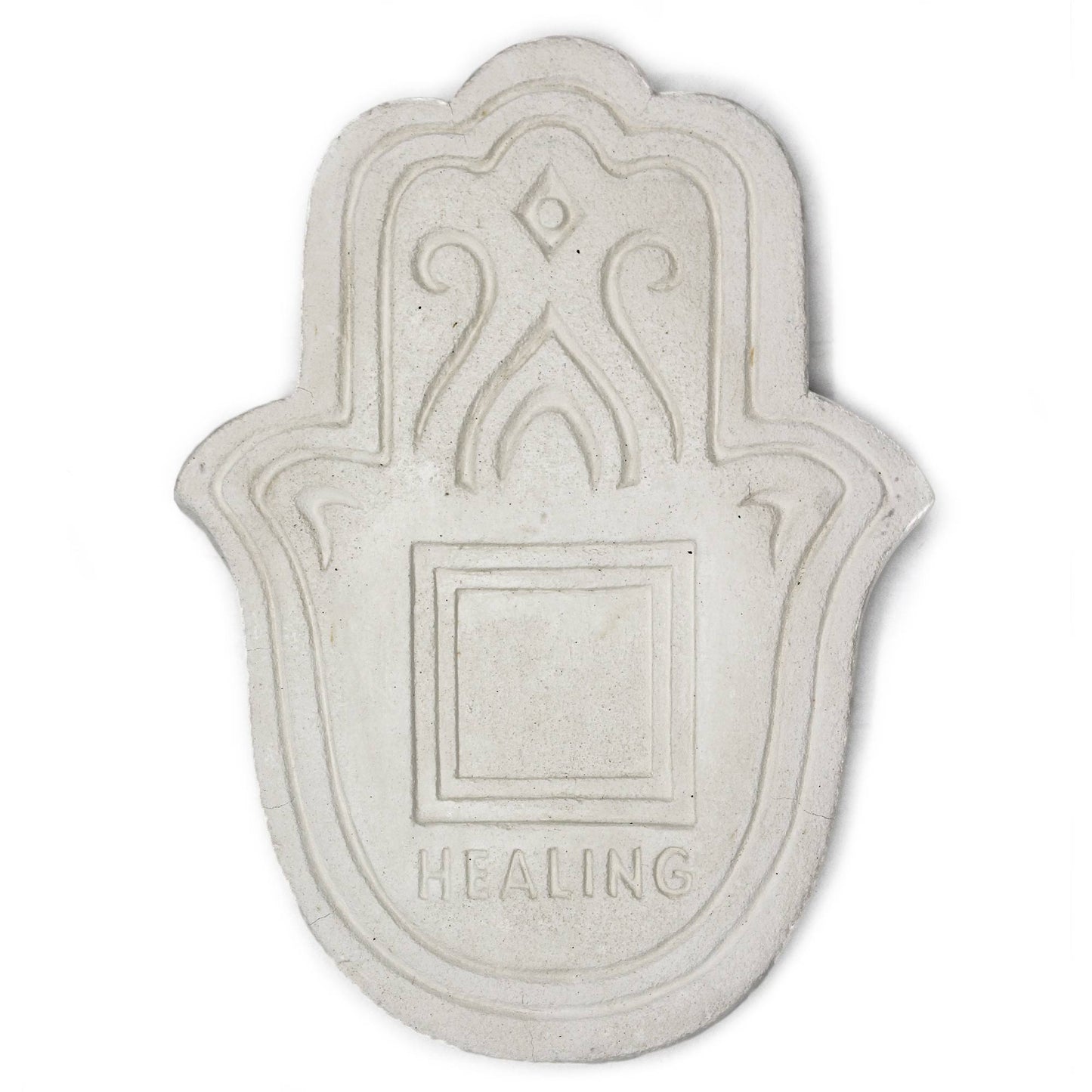 Healing Incense Powder Plate – White Stone | Handcrafted Ritual Burner for Clarity & Peace