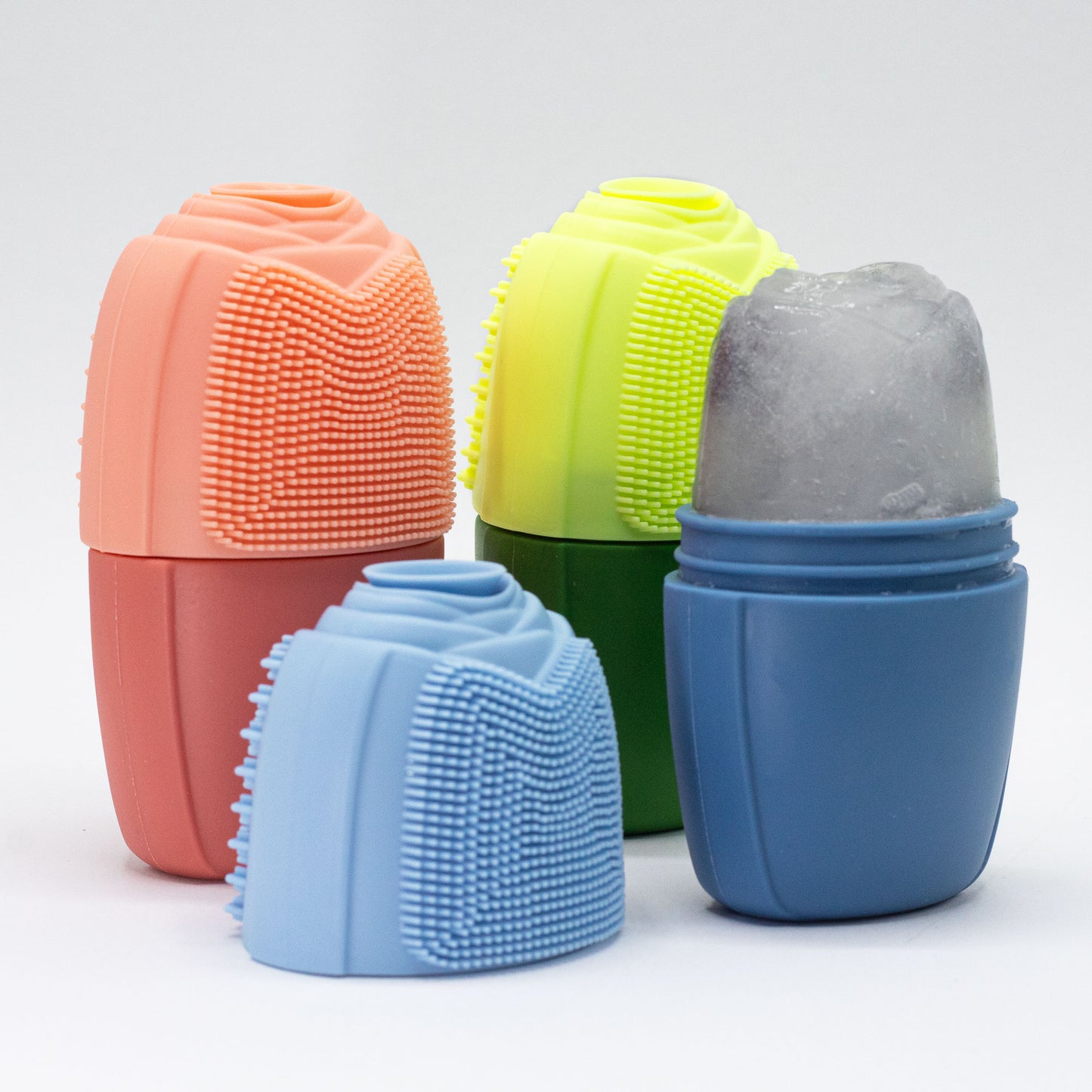 Silicone Ice Face Roller – Peach | 3-in-1 Cold Therapy & Skincare Tool