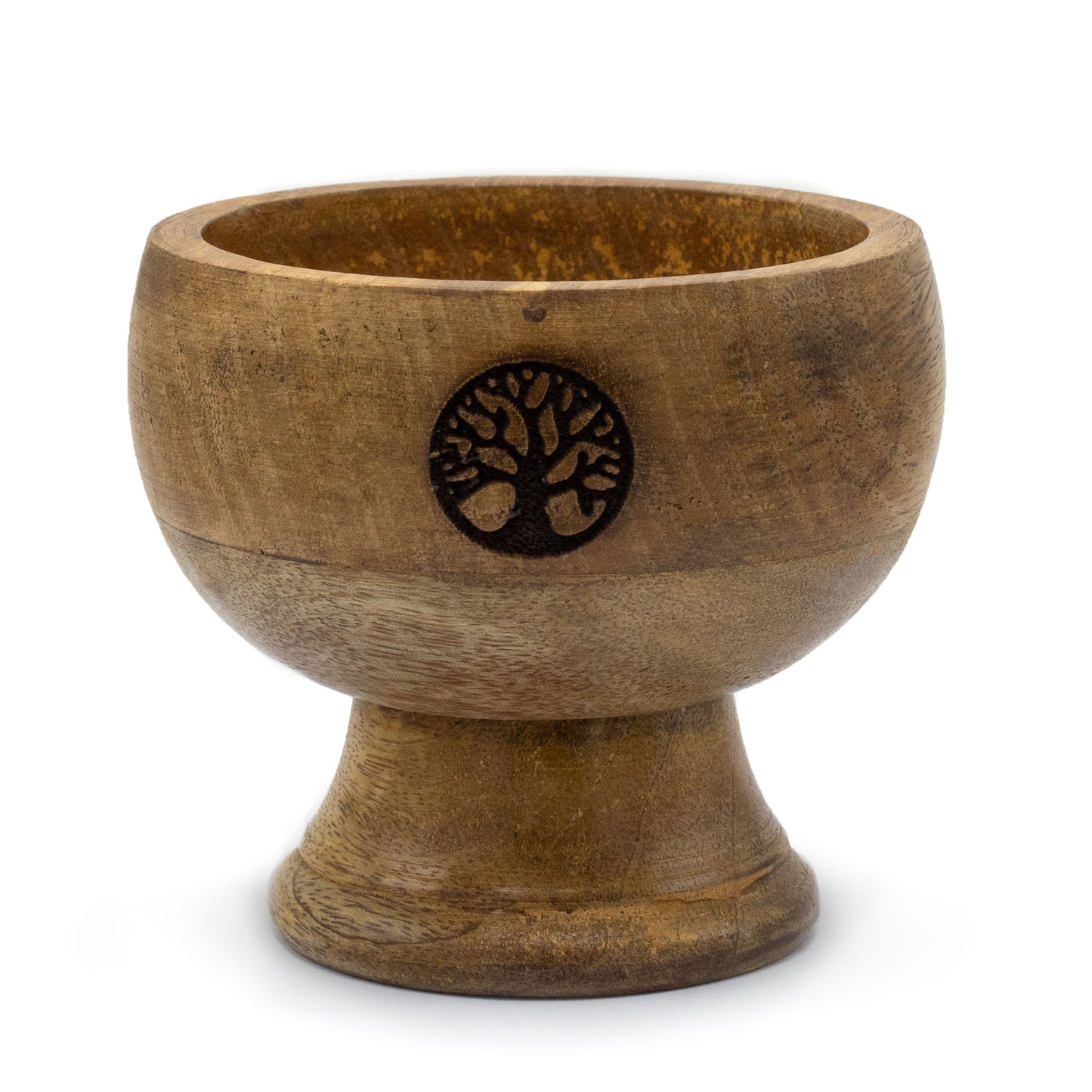 Mango Wood Chalice Incense Holder – Tree of Life | Incense Stick & Cone Holder