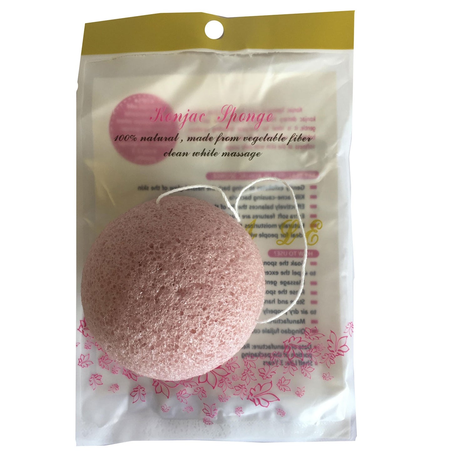 Konjac Facial Cleansing Sponge – Rose | Ultra-Gentle Daily Cleansing