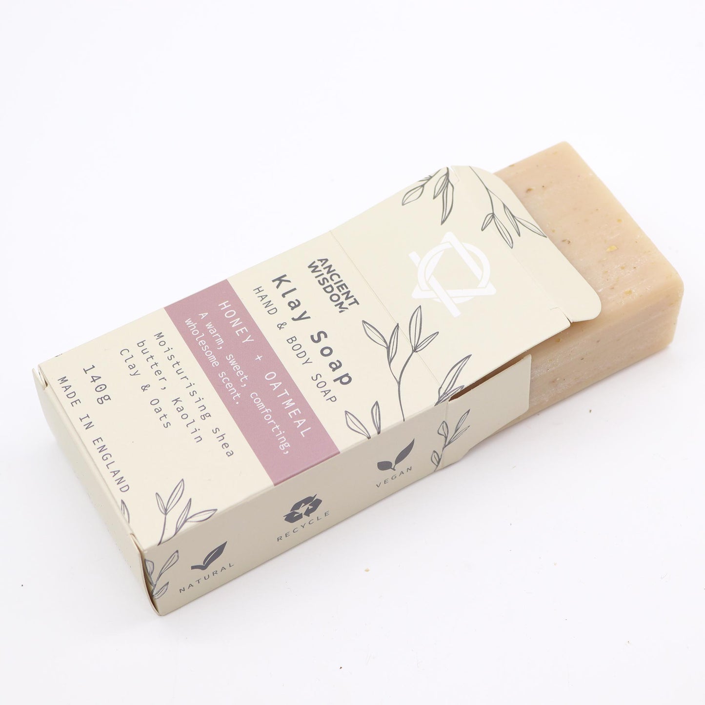 Klay Soap Bar – Honey & Oatmeal | Kaolin Clay + Oats