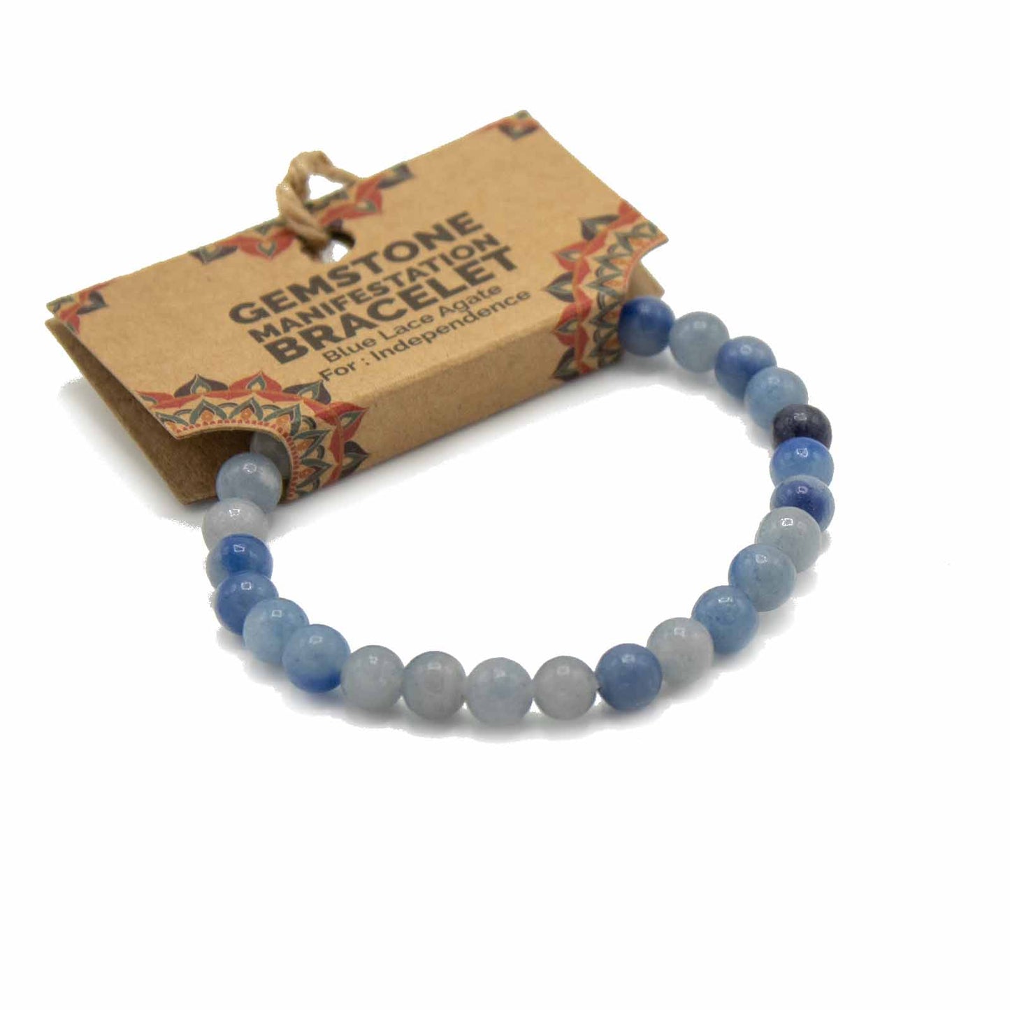 Manifestation Gemstone Bracelet – Blue Lace Agate | Independence
