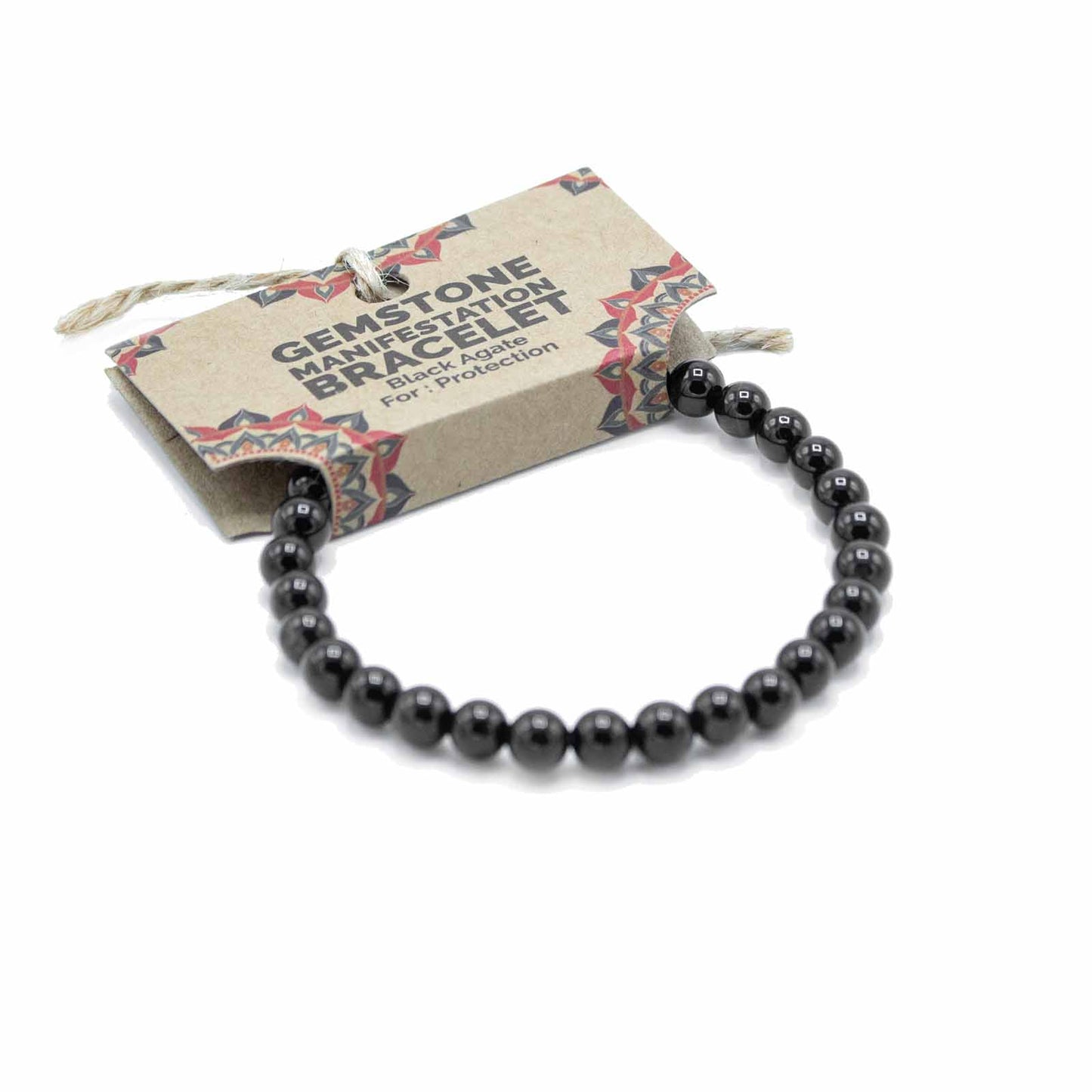 Manifestation Gemstone Bracelet – Black Agate | Protection