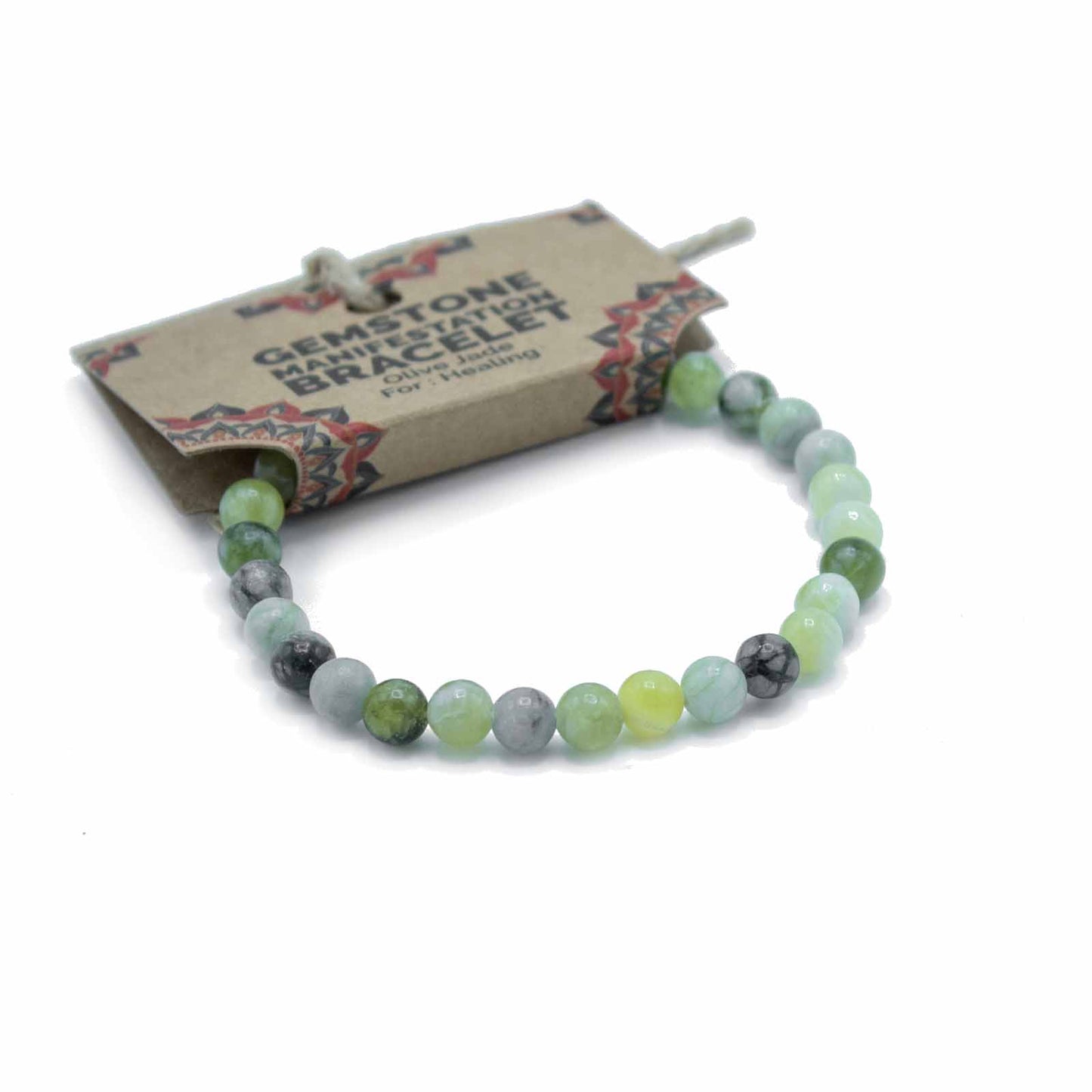 Manifestation Gemstone Bracelet – Olive Jade | Healing