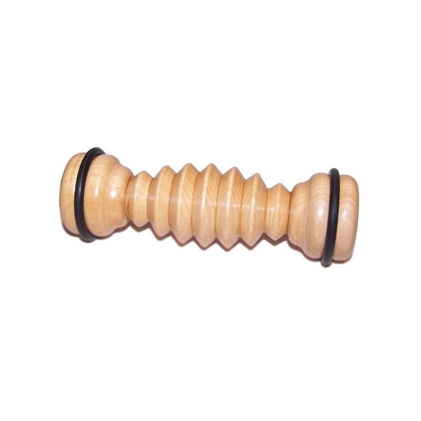 Ribbed Foot Roller – Natural Wooden Massager | Hemu Wood