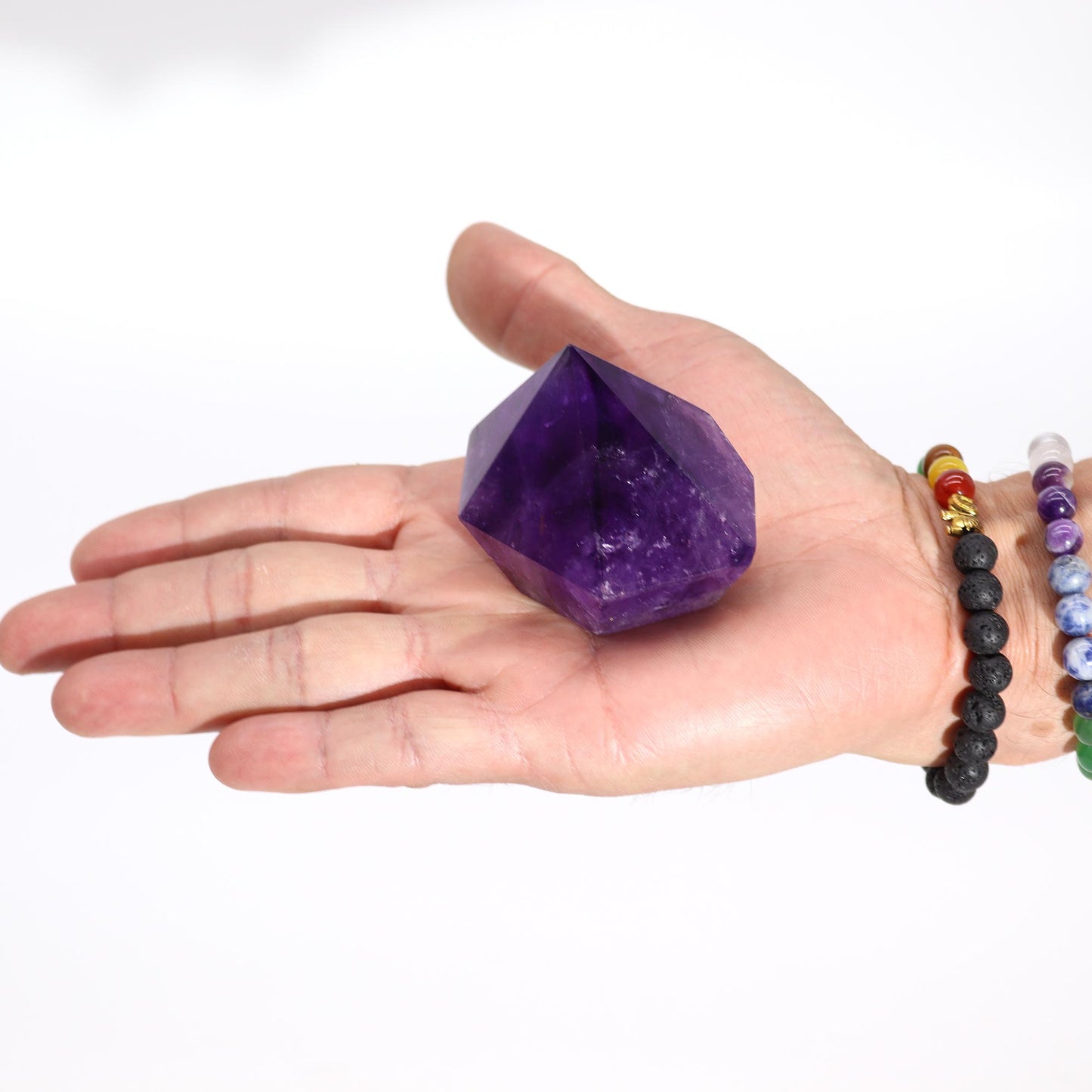 Carved Amethyst Point – Medium | Cut & Shaped Crystal