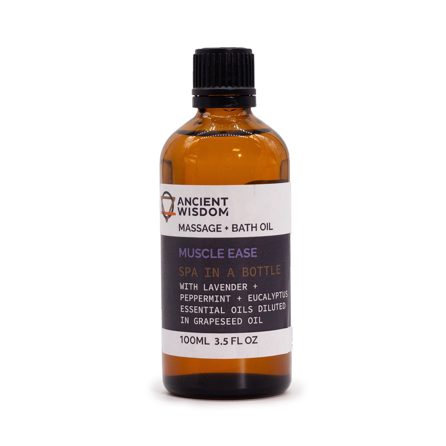 Muscle Ease Massage & Bath Oil – 100ml | Lavender, Peppermint & Eucalyptus