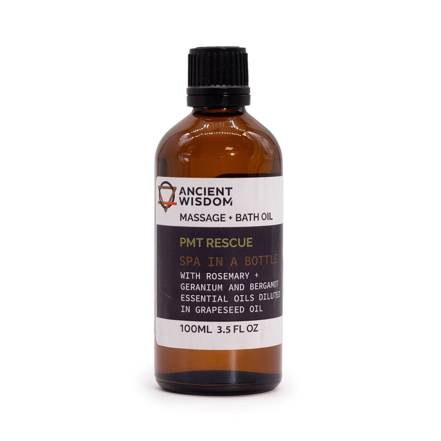PMT Rescue Massage & Bath Oil – 100ml | Rosemary, Geranium & Bergamot