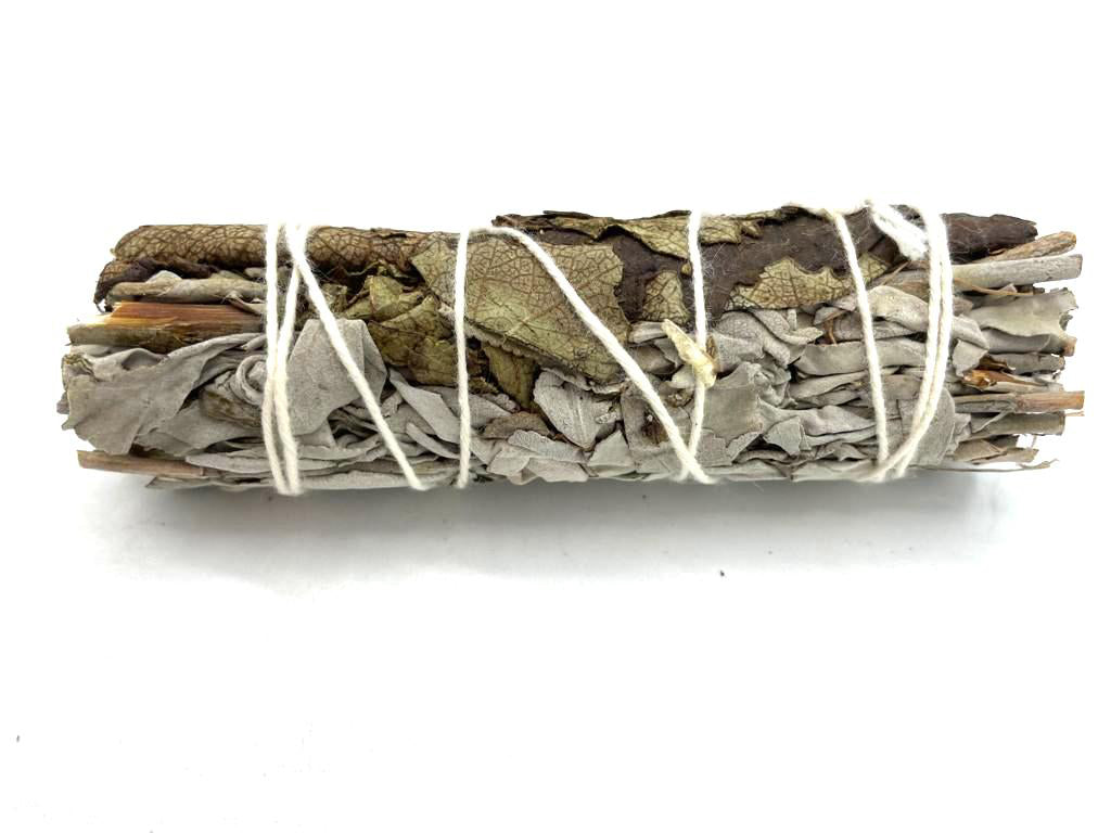 White Sage & Black Sage Smudge Stick – 10cm | Dreamwork & Deep Cleansing