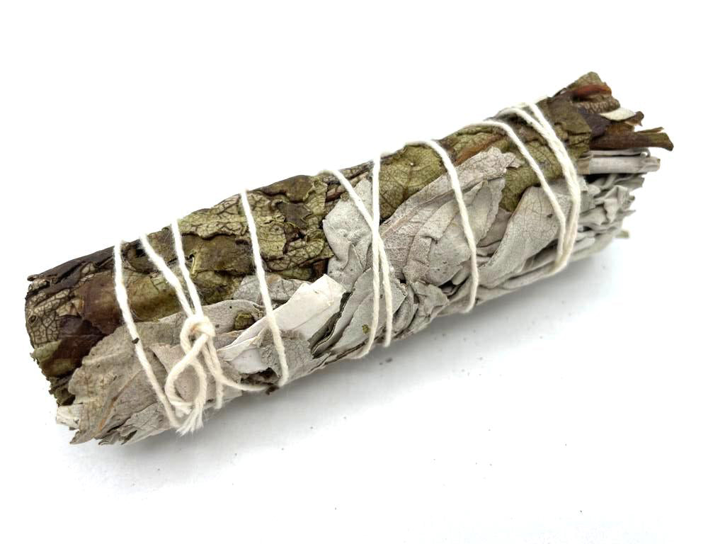 White Sage & Yerba Santa Smudge Stick – 10cm | Emotional Release & Sacred Breathwork