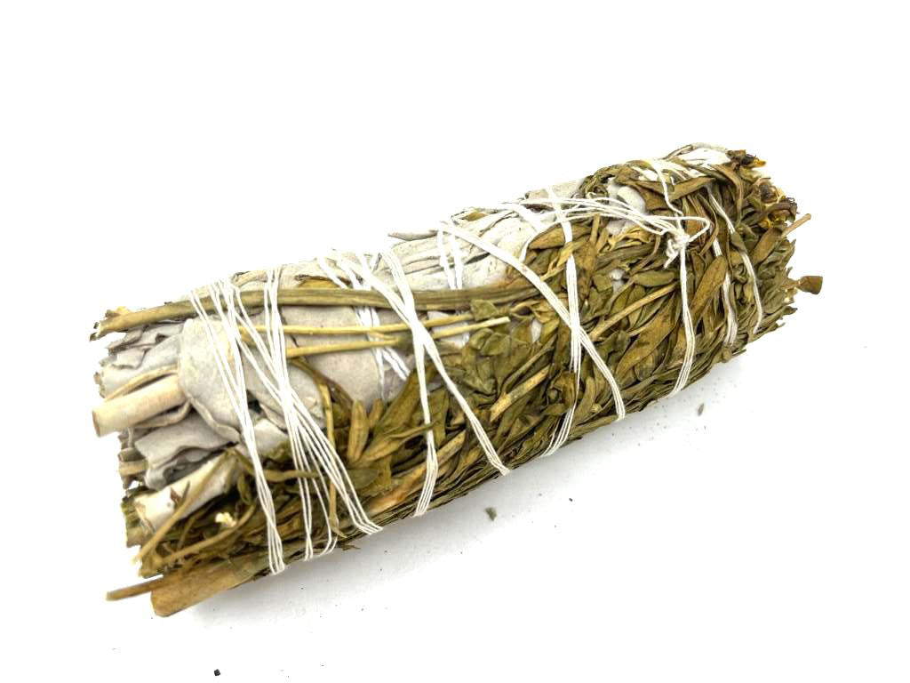 White Sage & Ruda Smudge Stick – 10cm | Protective & Ancestral Purification