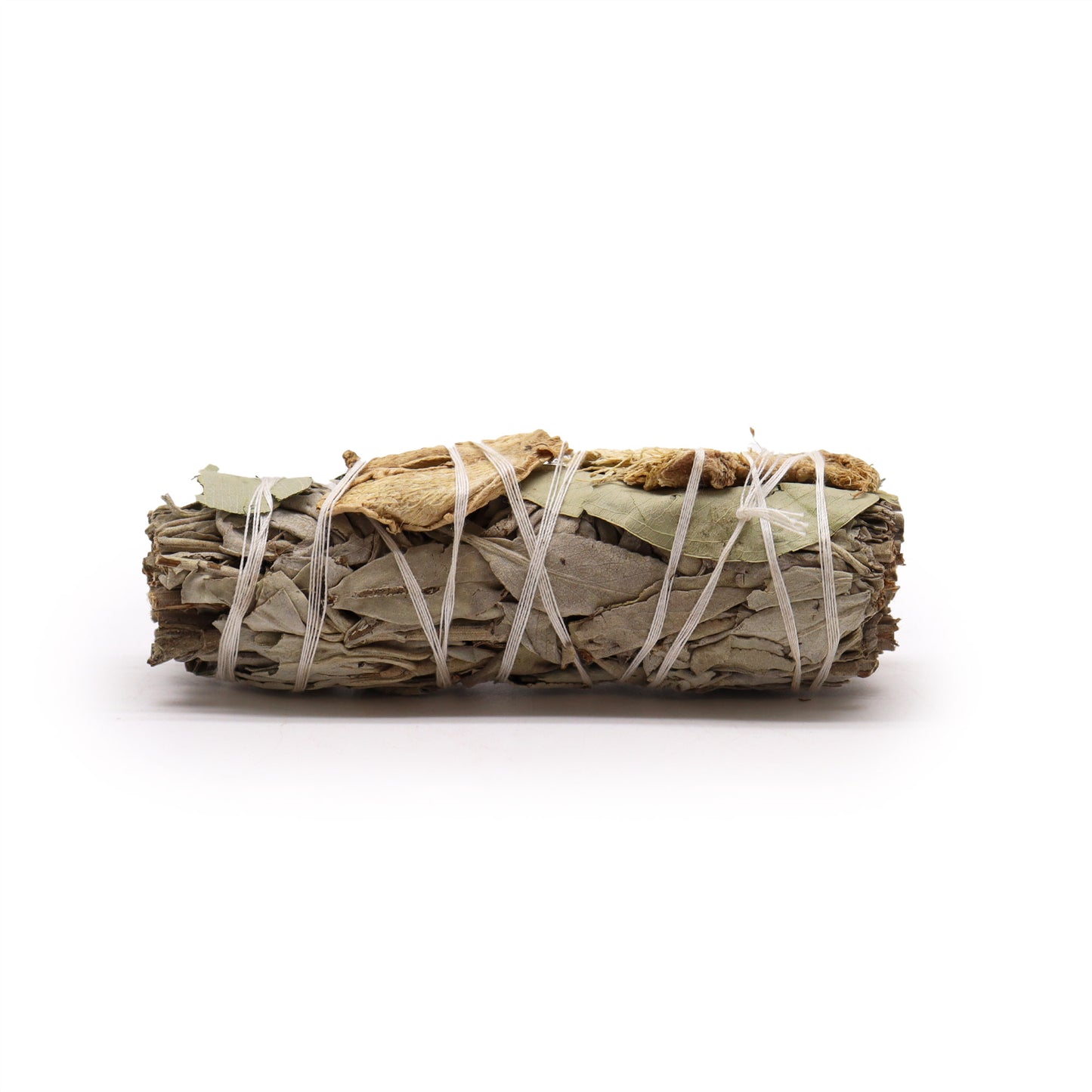 White Sage, Eucalyptus & Ginger Smudge Stick – 10cm | Fresh & Energising Blend