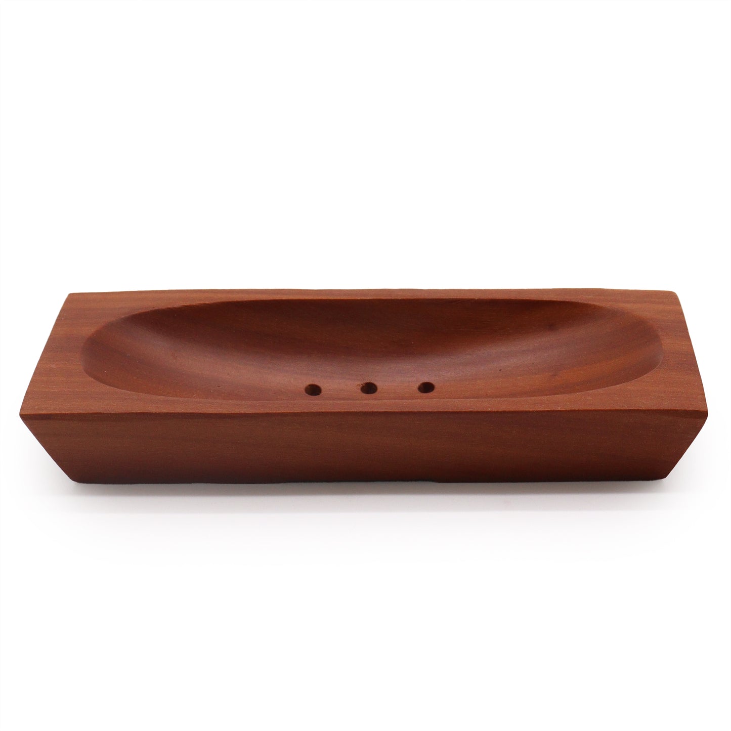 Mahogany Wood Soap Dish – Rectangle | Sustainable Wood with Natural Grain