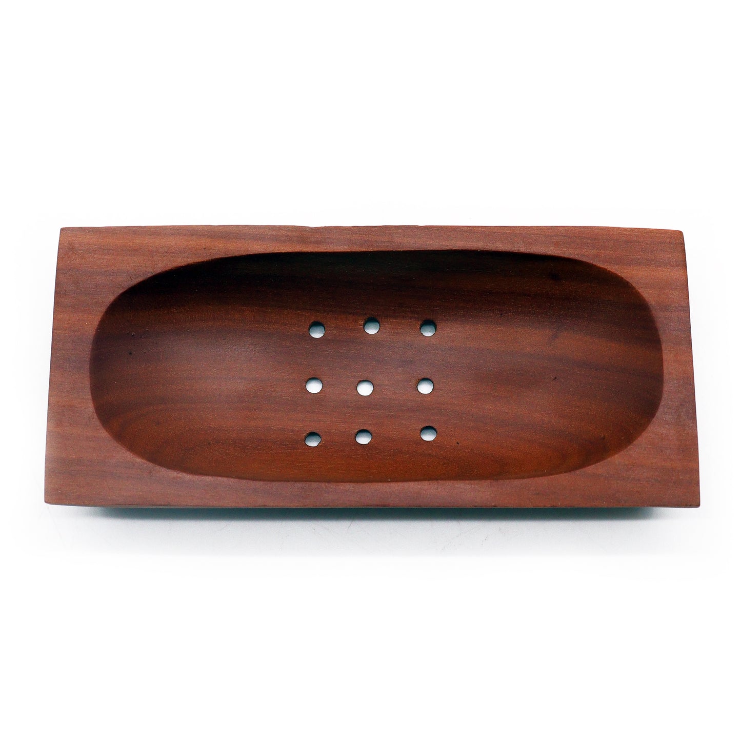 Mahogany Wood Soap Dish – Rectangle | Sustainable Wood with Natural Grain