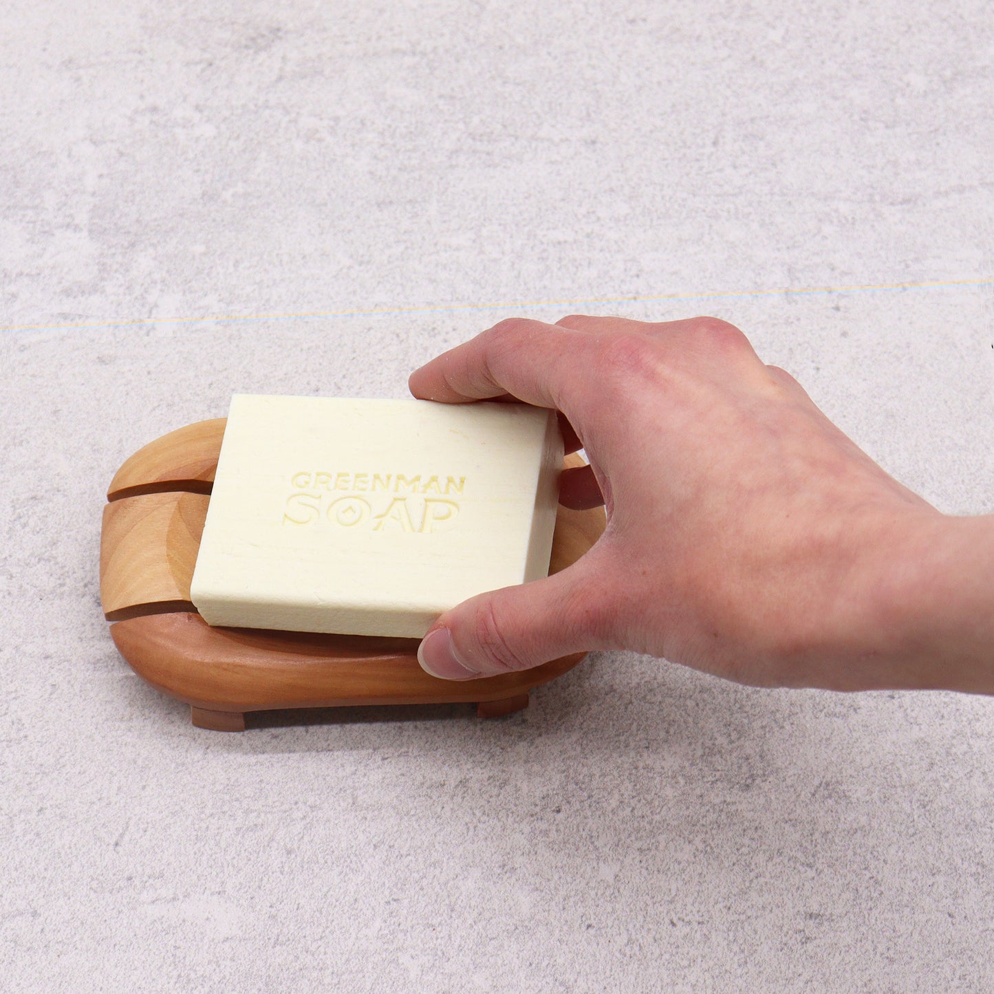 Mahogany Wood Soap Dish – Rounded Rectangle | Sustainable Wood with Natural Grain