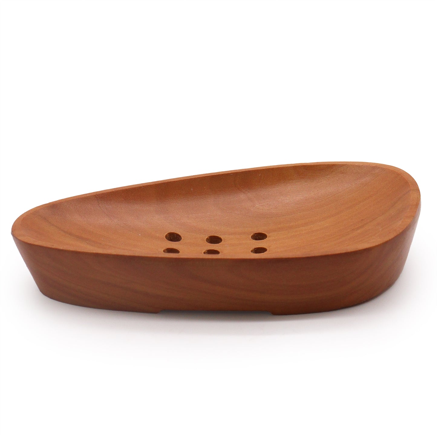 Mahogany Wood Soap Dish – Tapered | Sustainable Wood with Natural Grain