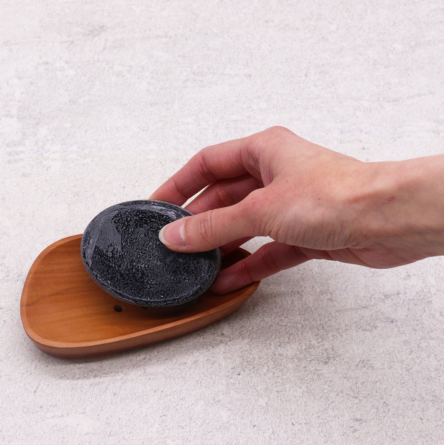Mahogany Wood Soap Dish – Tapered | Sustainable Wood with Natural Grain