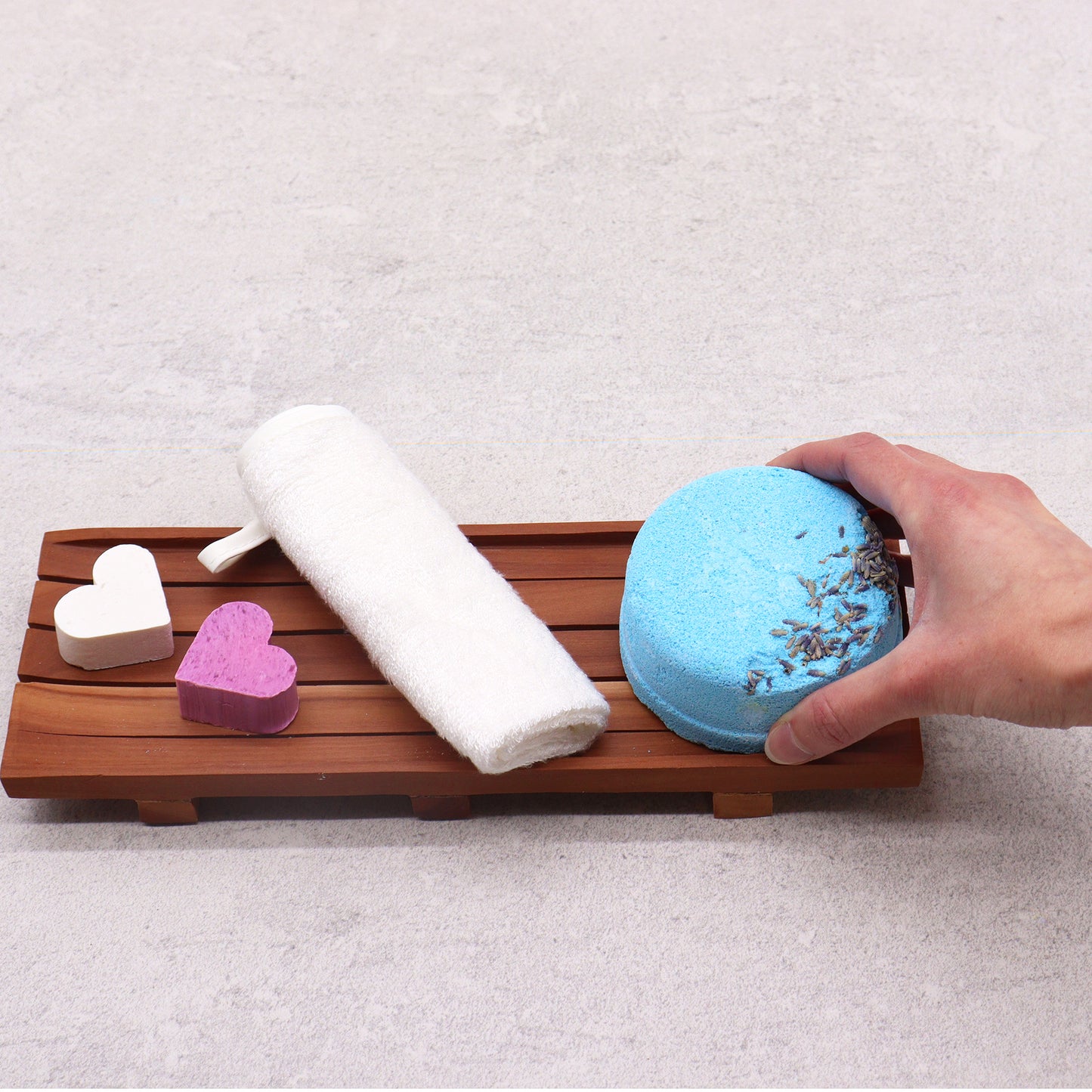Mahogany Wood Soap Dish – Large Tray | Sustainable Wood with Natural Grain