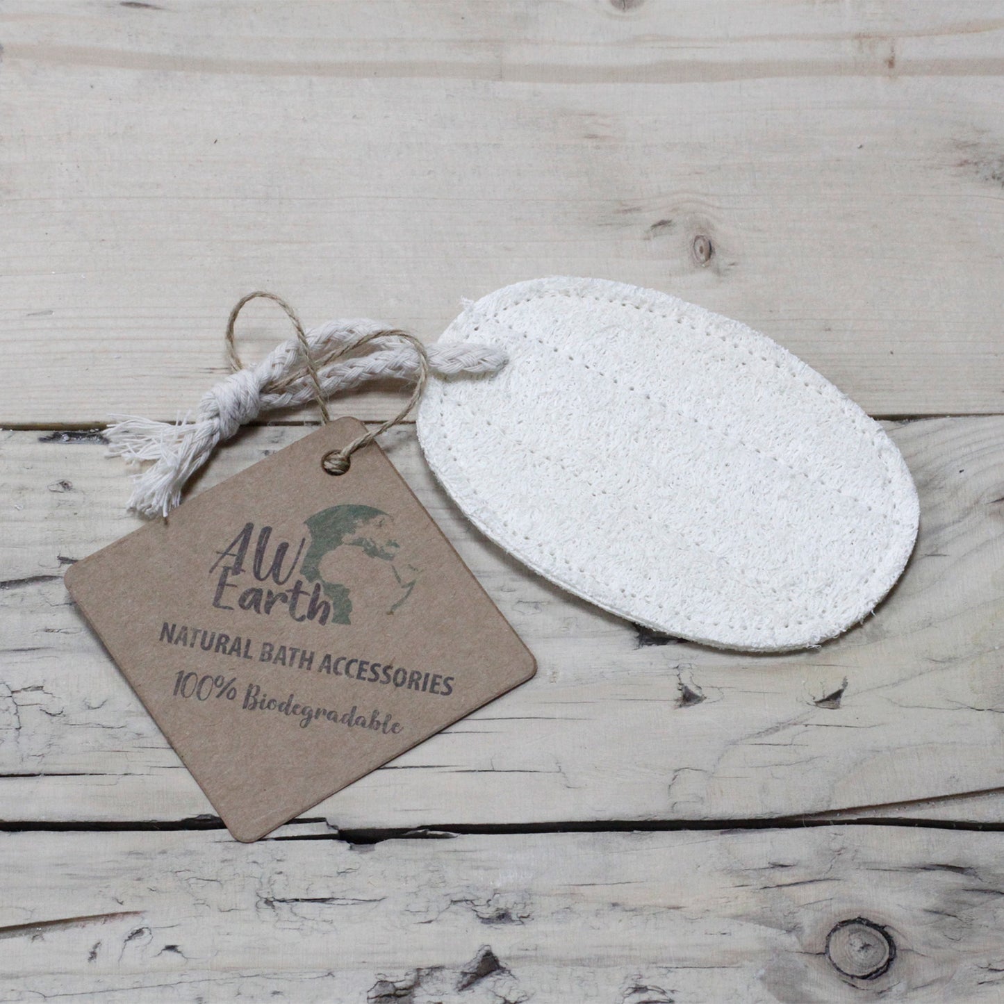 Natural Loofah Body Scrub – Oval with Rope | Palm-Sized Exfoliator for Shower & Bath