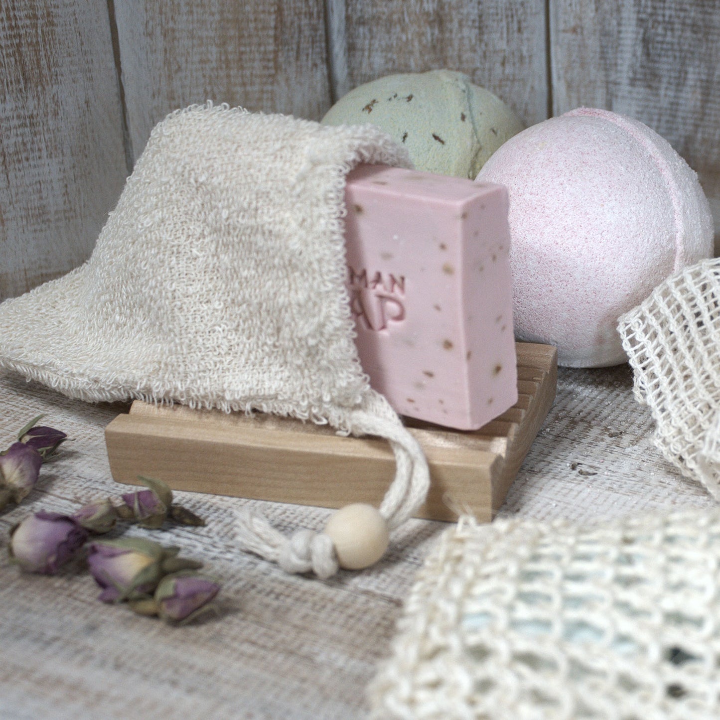 Natural Soap Bag – Rami | Gentle Exfoliating Soap Pouch for Daily Use