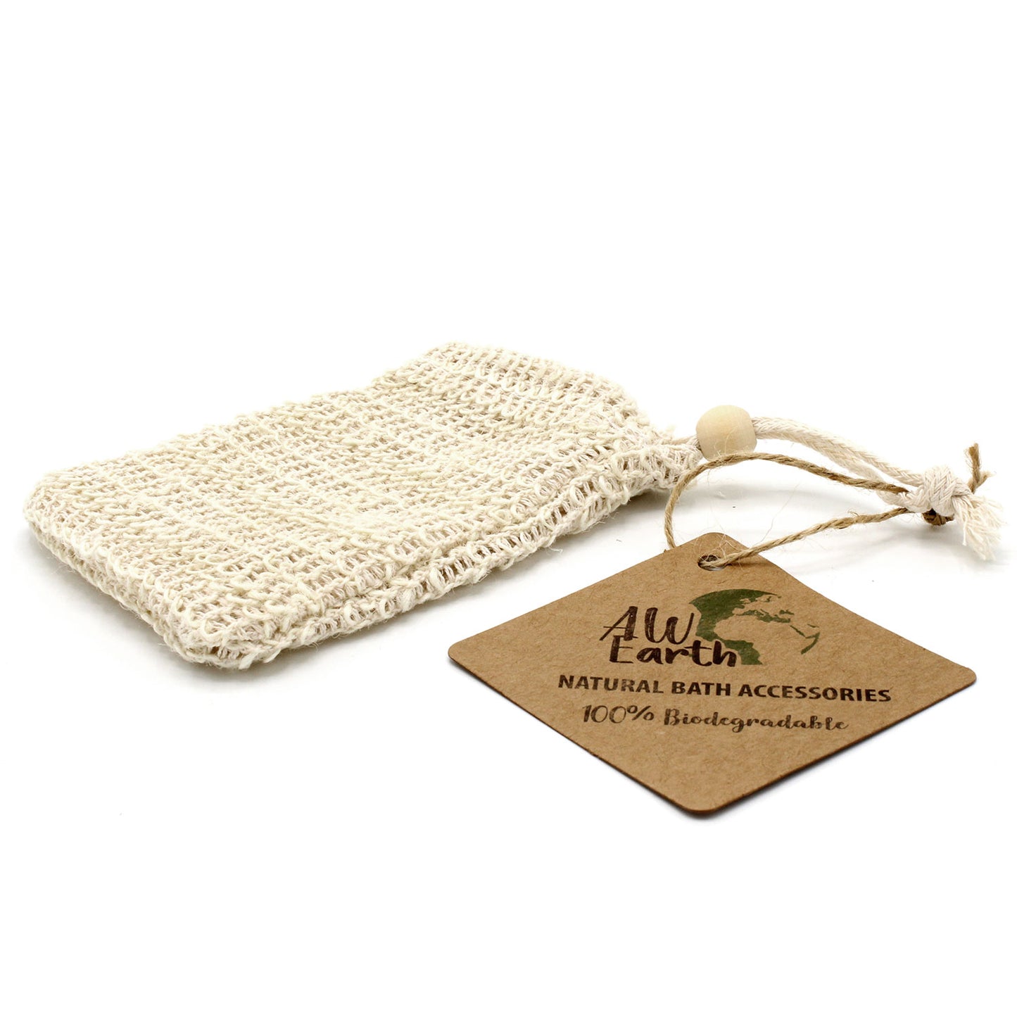Natural Soap Bag – Washed Jute | Rustic Exfoliating Soap Pouch with Drawstring