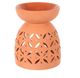 Large Terracotta Oil Burner – 20cm | Rustic Design for Wax Melts & Essential Oils