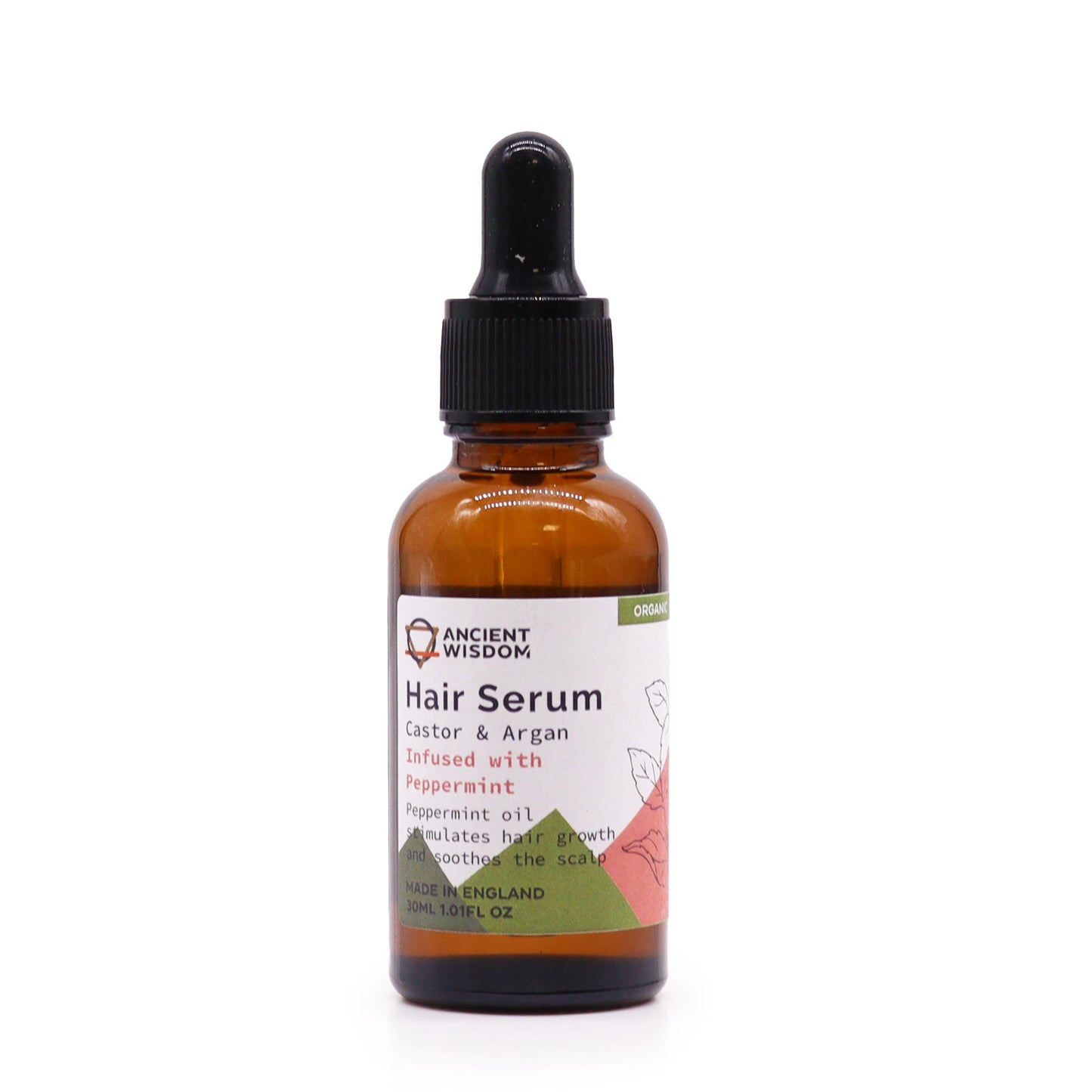 Organic Castor & Argan Oil Hair Serum – Peppermint 30ml | Scalp Stimulation & Thickness