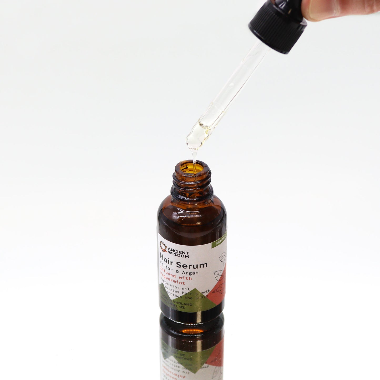 Organic Castor & Argan Oil Hair Serum – Peppermint 30ml | Scalp Stimulation & Thickness