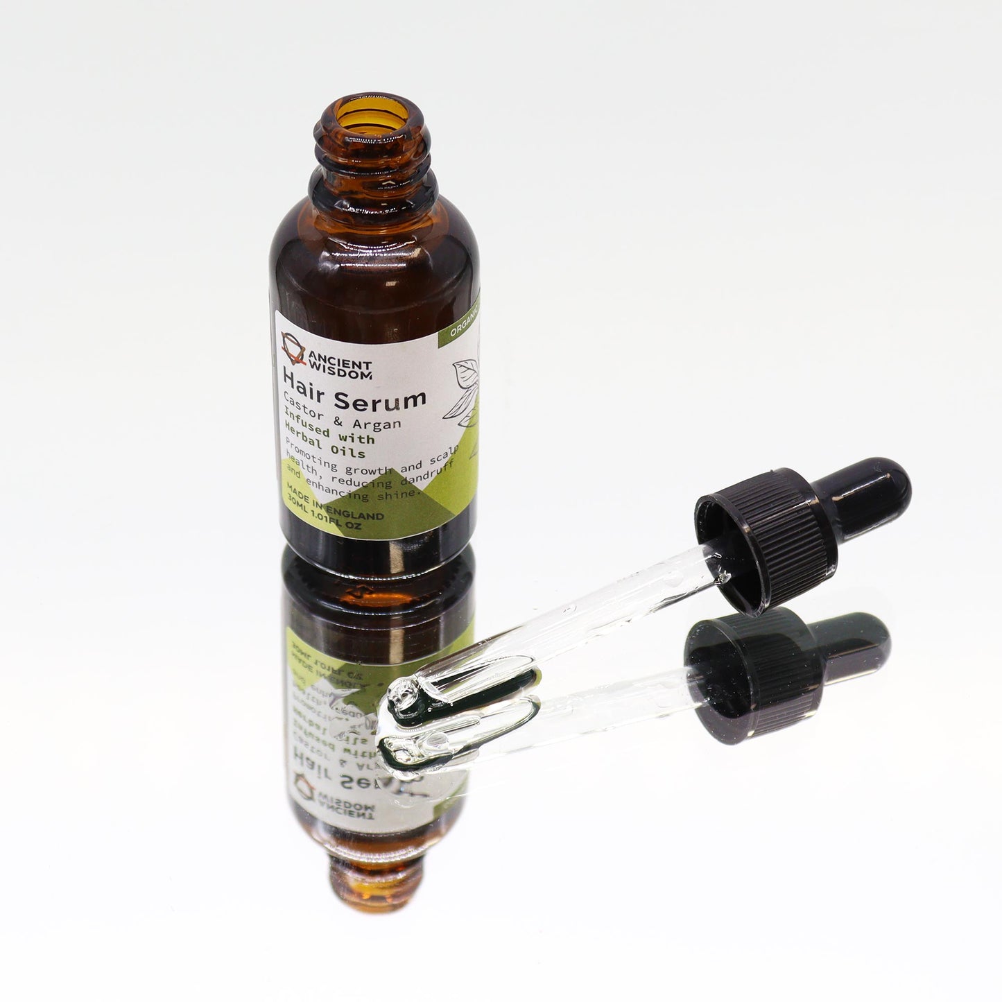 Organic Castor & Argan Oil Hair Serum – Herbal 30ml | Growth & Scalp Health Complex