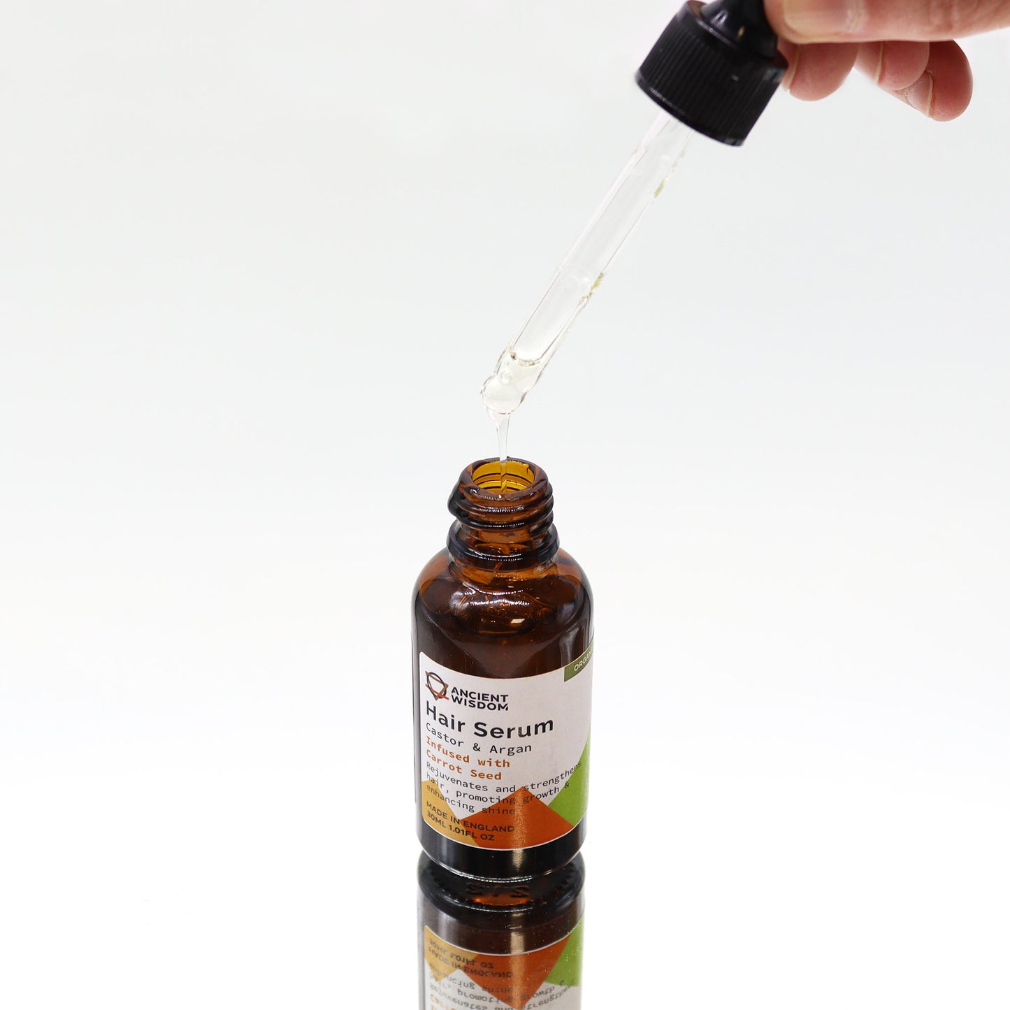 Organic Castor & Argan Oil Hair Serum – Carrot Seed 30ml | Antioxidant-Rich Hair Revival