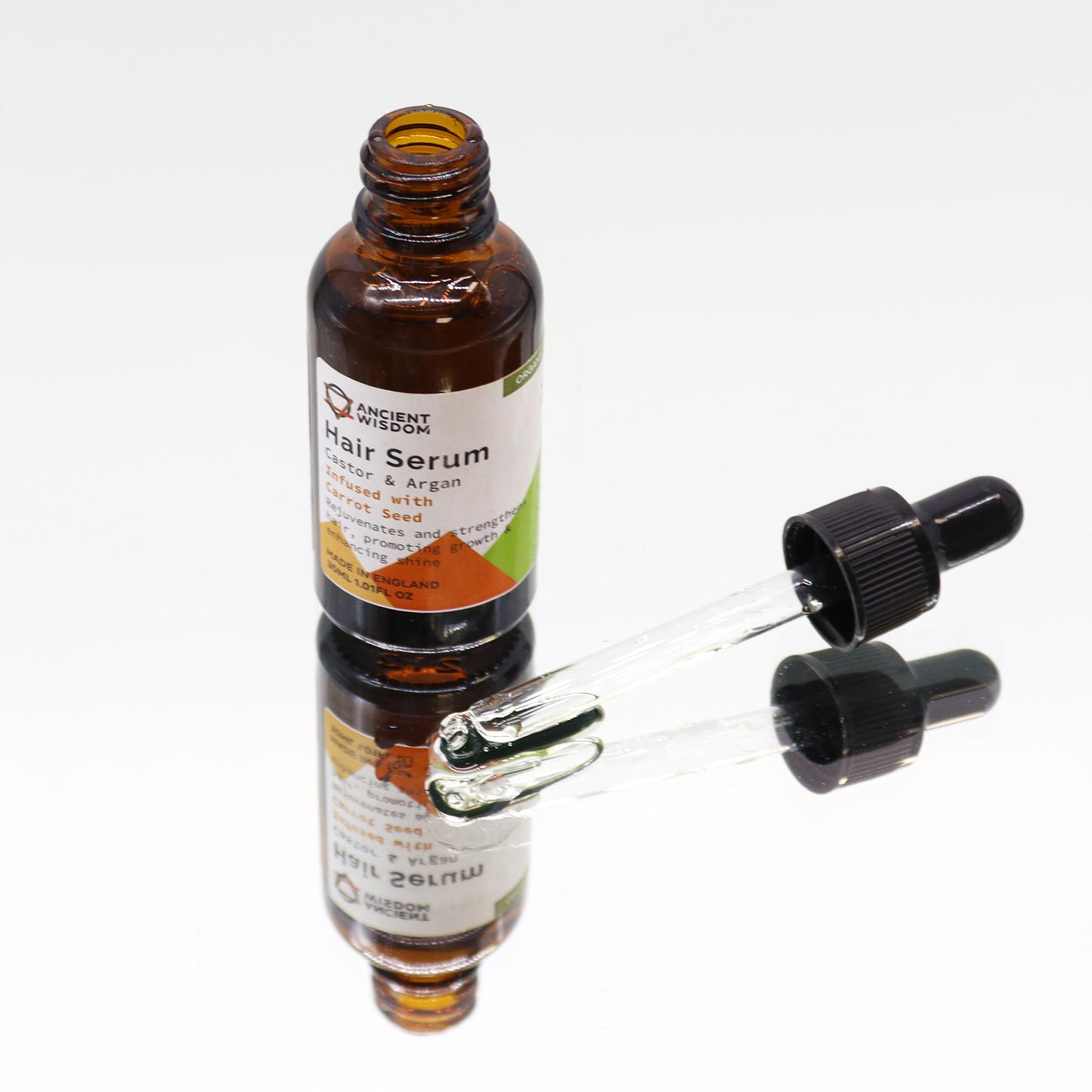 Organic Castor & Argan Oil Hair Serum – Carrot Seed 30ml | Antioxidant-Rich Hair Revival