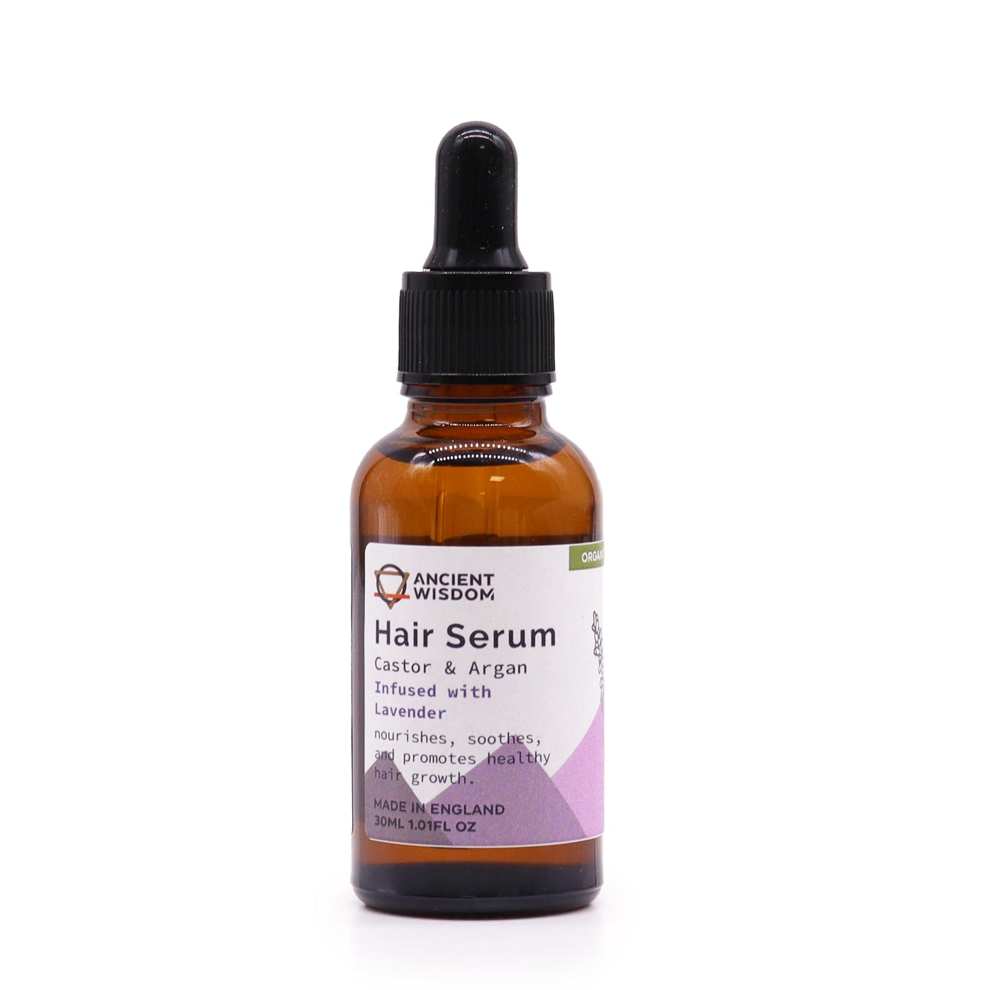 Organic Castor & Argan Oil Hair Serum – Lavender 30ml | Scalp Soothing & Hair Nourishment