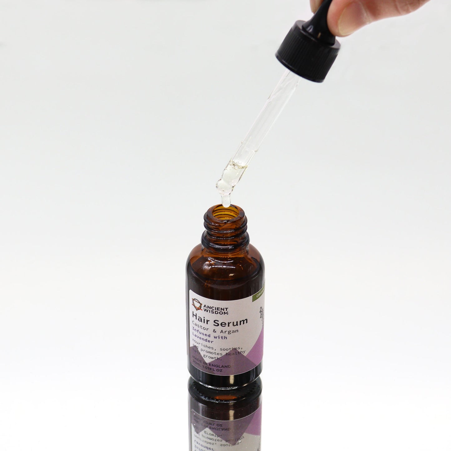 Organic Castor & Argan Oil Hair Serum – Lavender 30ml | Scalp Soothing & Hair Nourishment