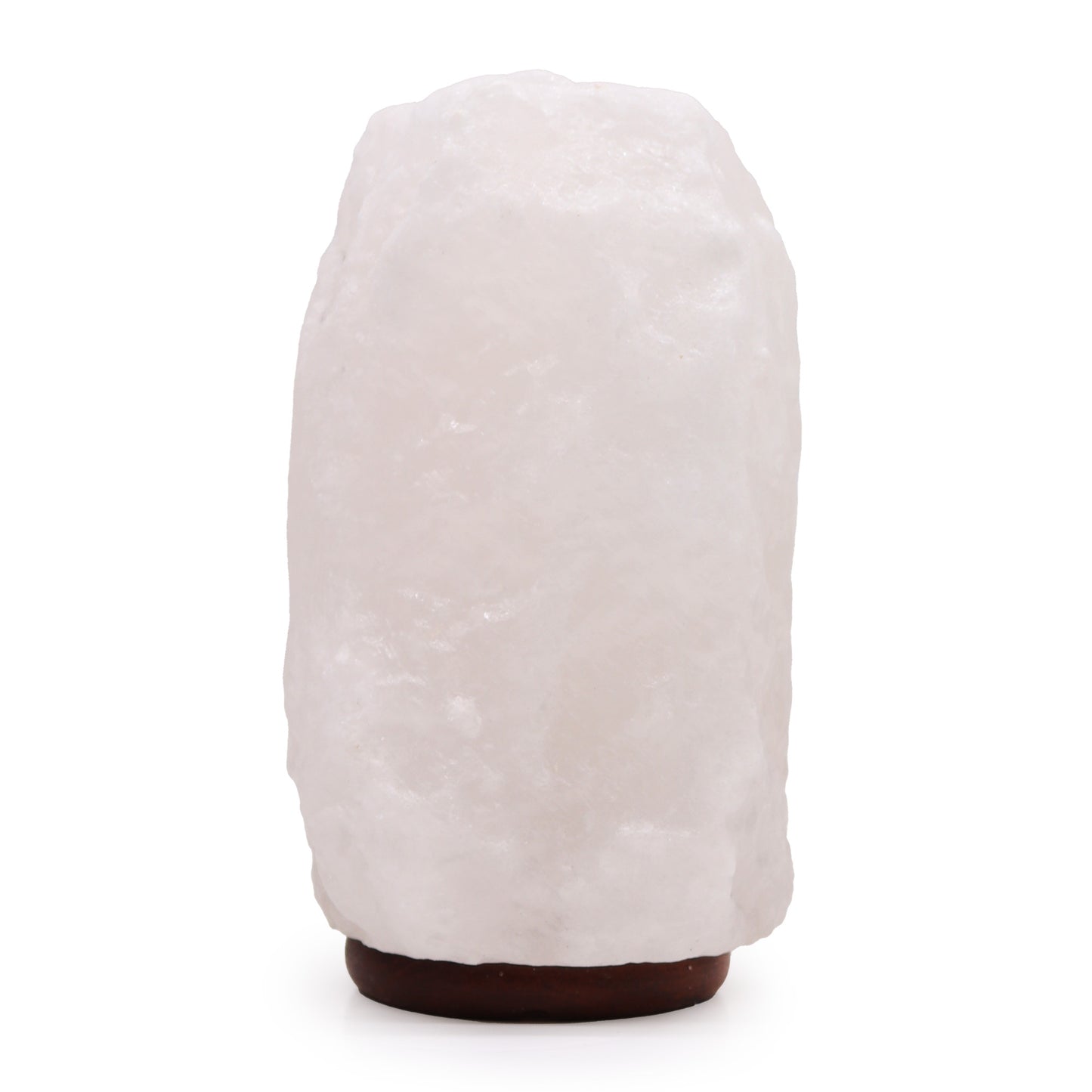 White Crystal Himalayan Salt Lamp – Extra Large | Natural Salt with Wooden Base