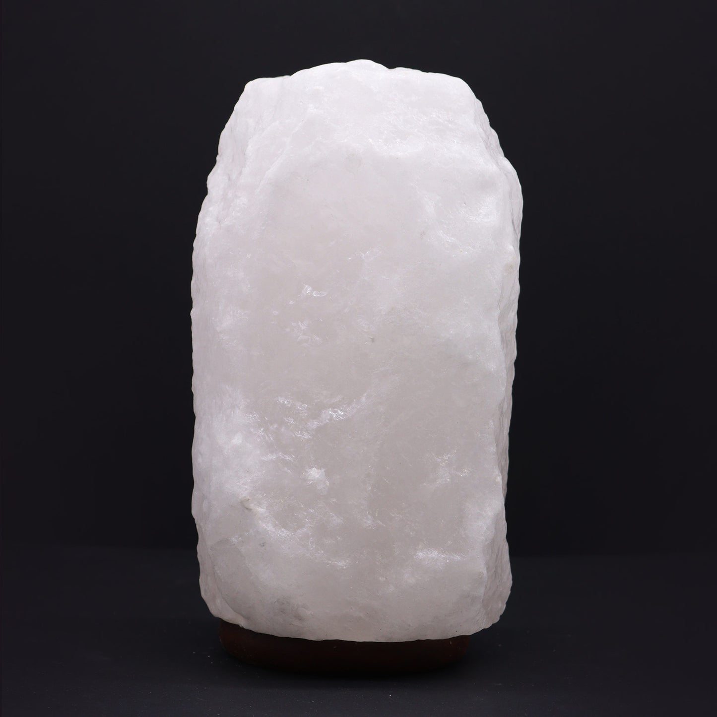 White Crystal Himalayan Salt Lamp – Extra Large | Natural Salt with Wooden Base