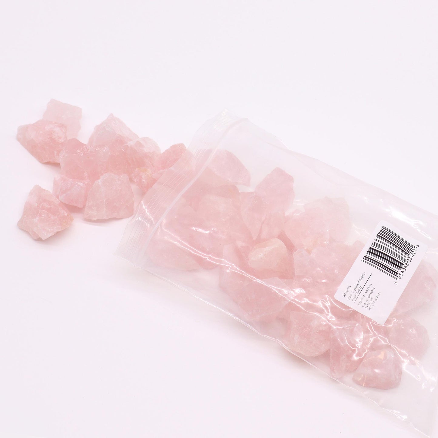 Rose Quartz Raw Crystals – 500g | Approx. 35 pieces