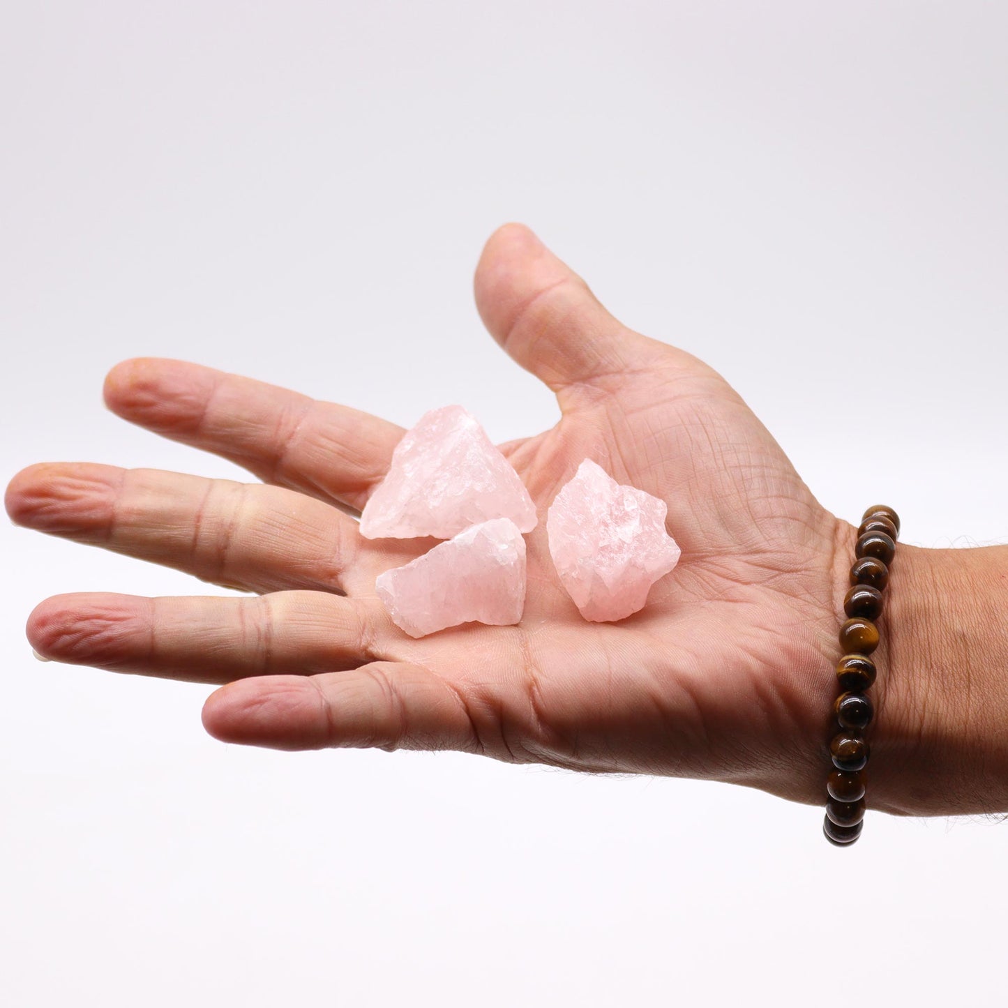 Rose Quartz Raw Crystals – 500g | Approx. 35 pieces