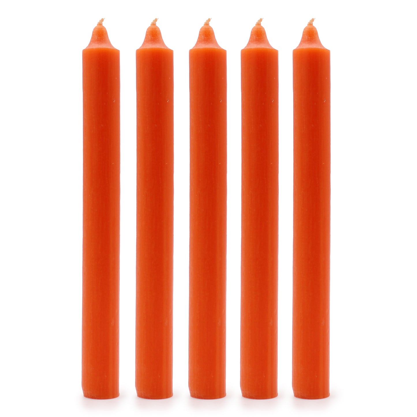 Orange Rustic Dinner Candles – Pack of 5 | 8 Hour Burn Time