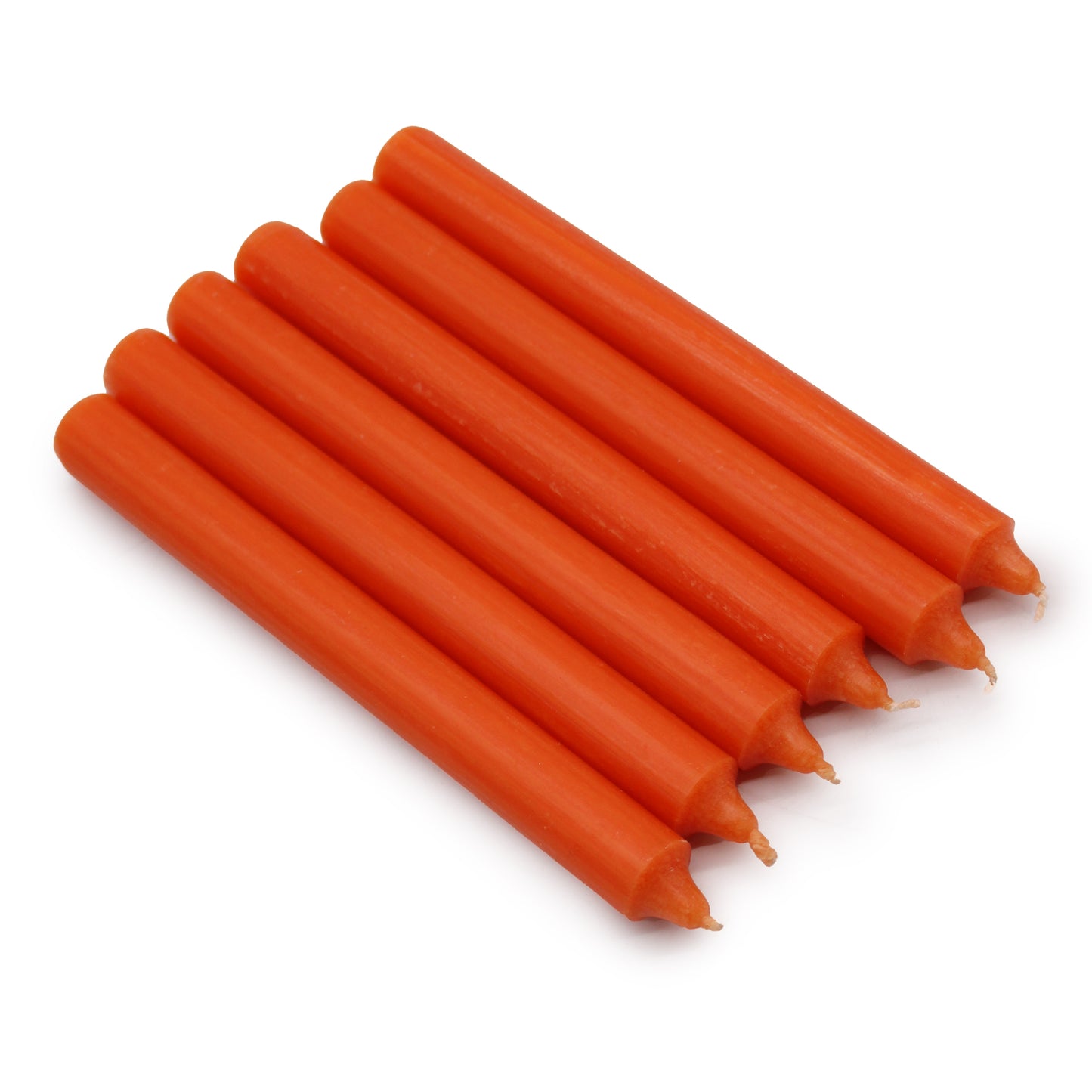 Orange Rustic Dinner Candles – Pack of 5 | 8 Hour Burn Time