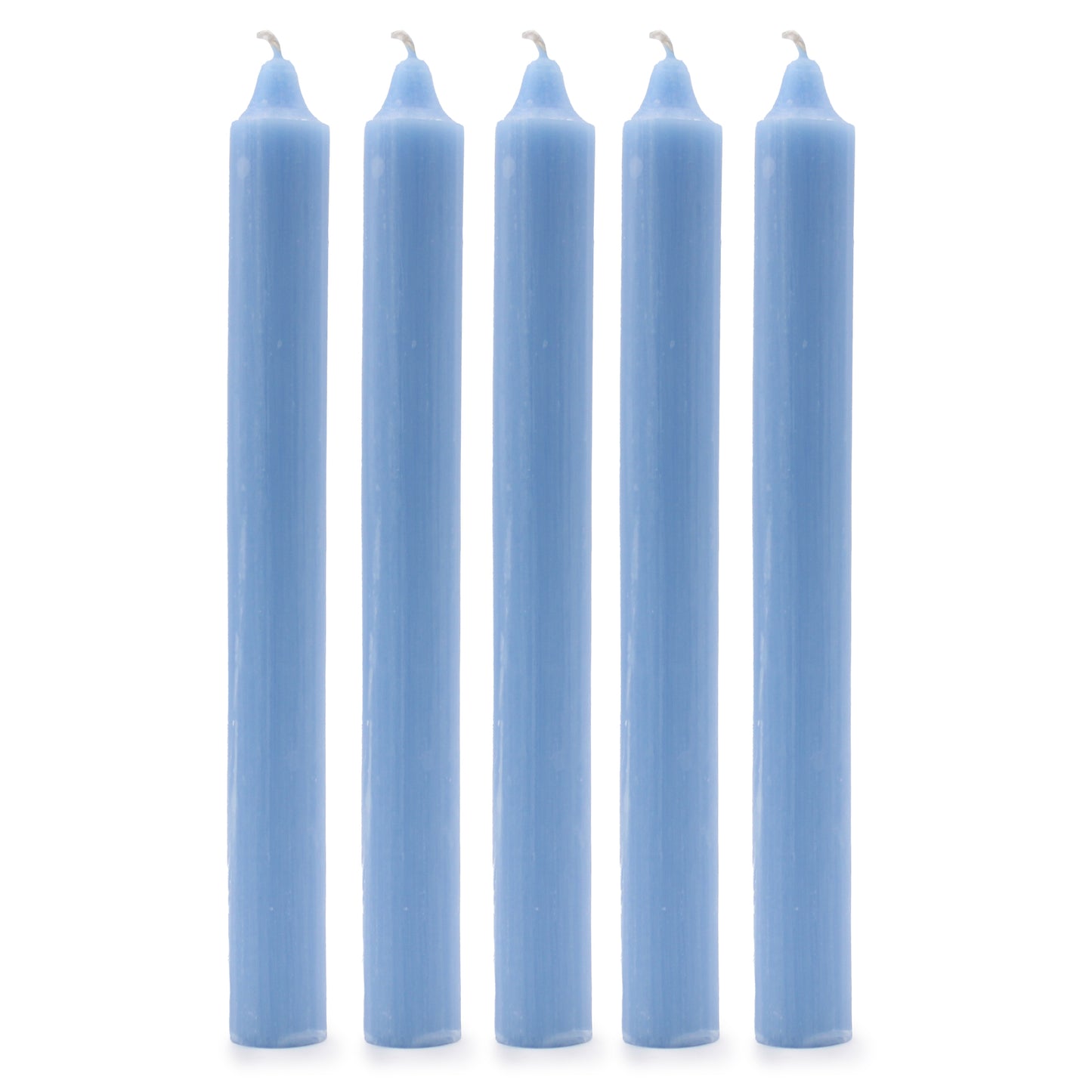 Sea Blue Rustic Dinner Candles – Pack of 5 | 8 Hour Burn Time