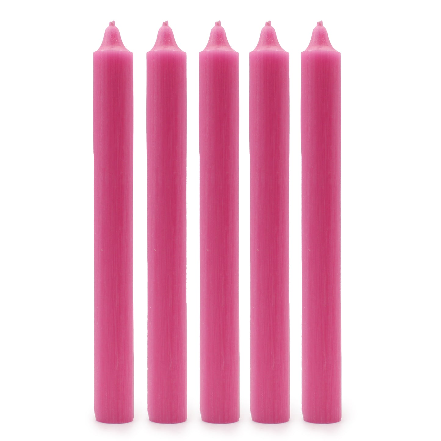 Deep Pink Rustic Dinner Candles – Pack of 5 | 8 Hour Burn Time