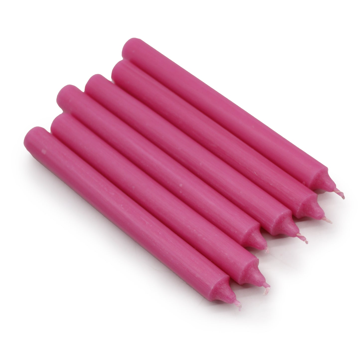 Deep Pink Rustic Dinner Candles – Pack of 5 | 8 Hour Burn Time