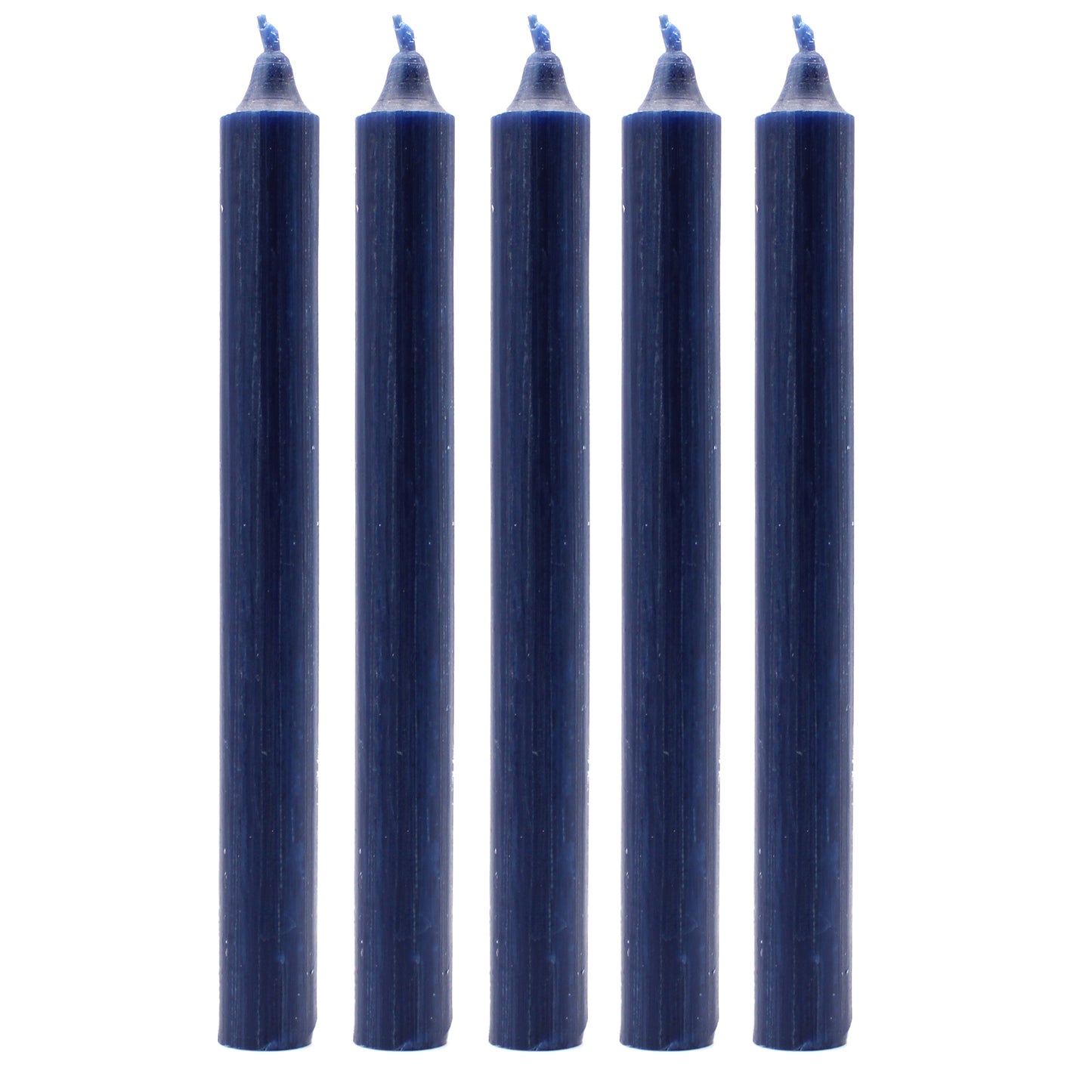 Navy Rustic Dinner Candles – Pack of 5 | 8 Hour Burn Time