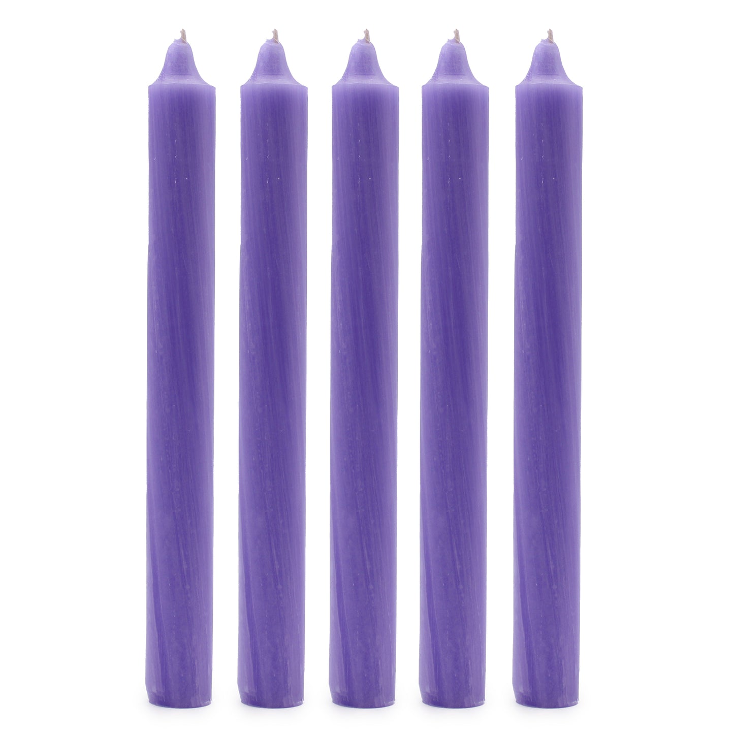 Lilac Rustic Dinner Candles – Pack of 5 | 8 Hour Burn Time
