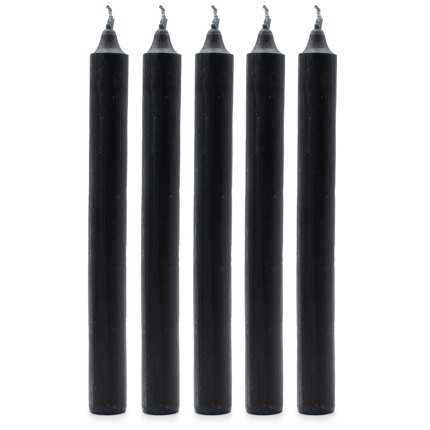 Black Rustic Dinner Candles – Pack of 5 | 8 Hour Burn Time