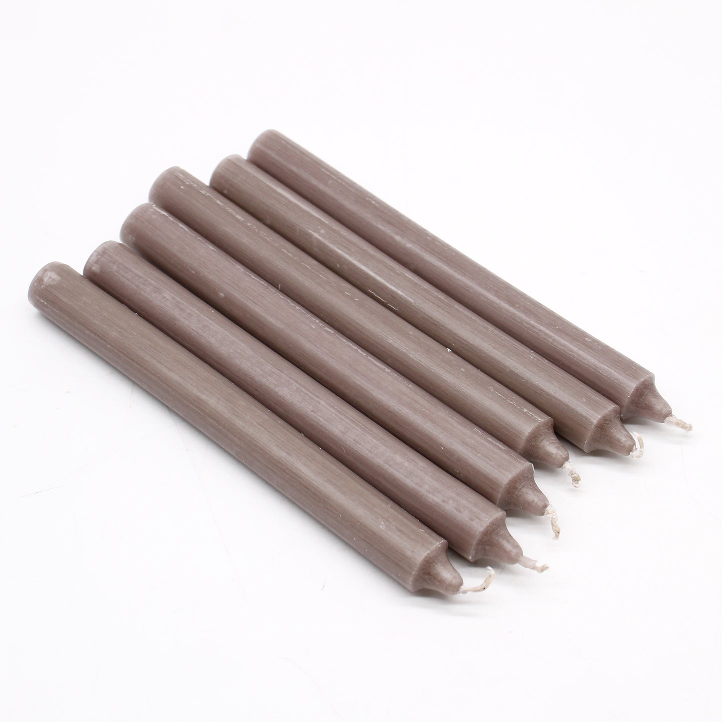 Taupe Rustic Dinner Candles – Pack of 5 | 8 Hour Burn Time