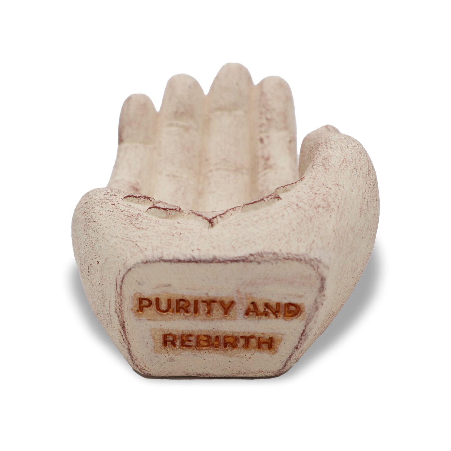 Indonesian Stone Incense Holder – Cream Hand | Lotus Symbol of Purity & Rebirth